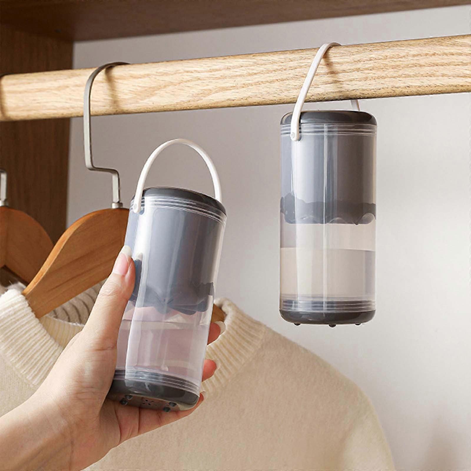 Closet Hanging Dehumidifier Box with Aromatherapy Tablets, Reusable Moisture Proof Odor Removing Bags, compatible with wardrobe storage