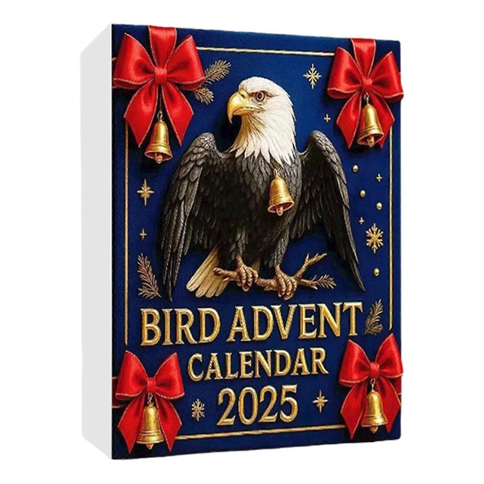 Bird Advent Calendar 2025 2D Acrylic Hanging Ornaments Advent Countdown Calendar Holiday Gift