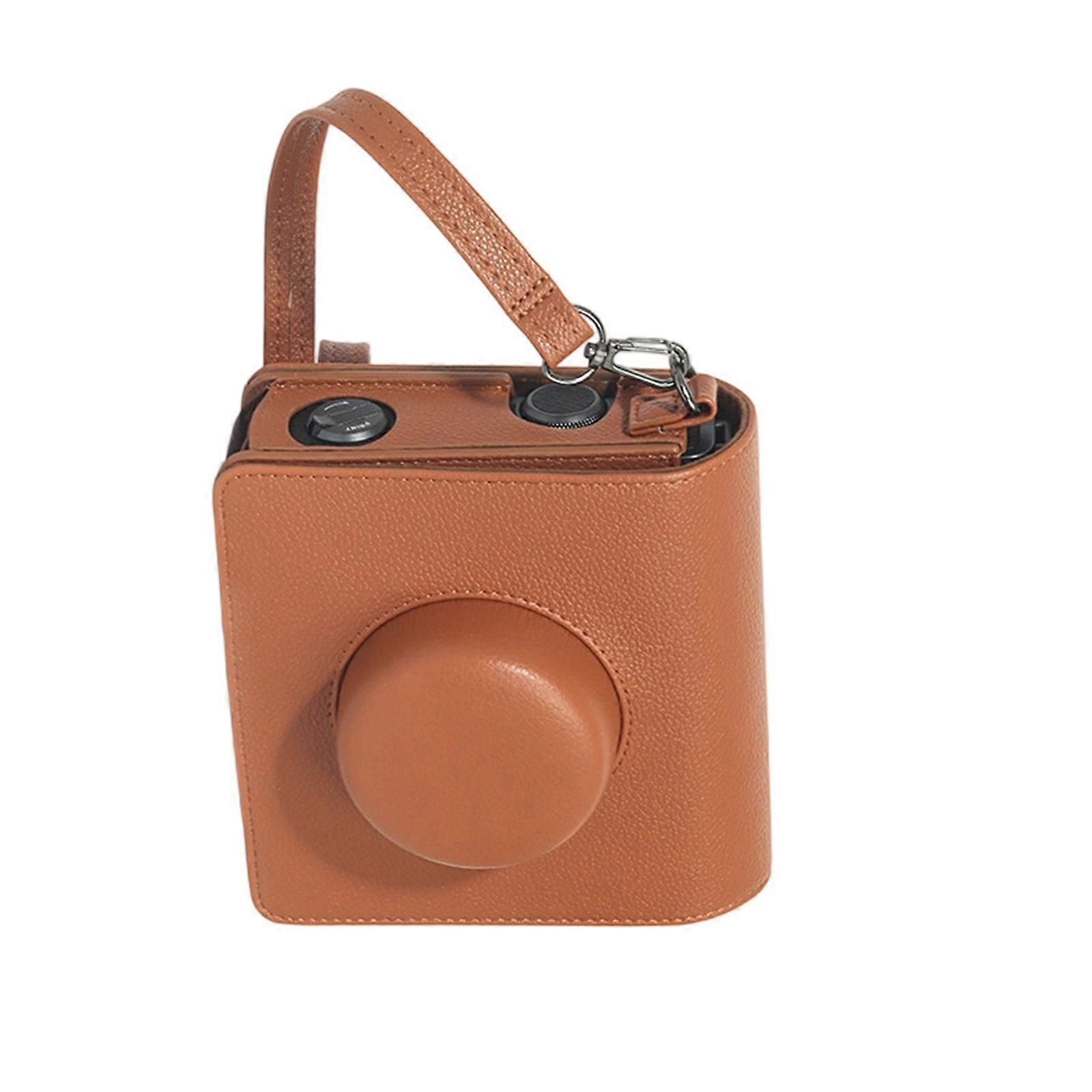 Scratchproof Camera Protective Shell Travel Friendly Design Practical Camera Housing Leather Texture for WIDE Evo  brown