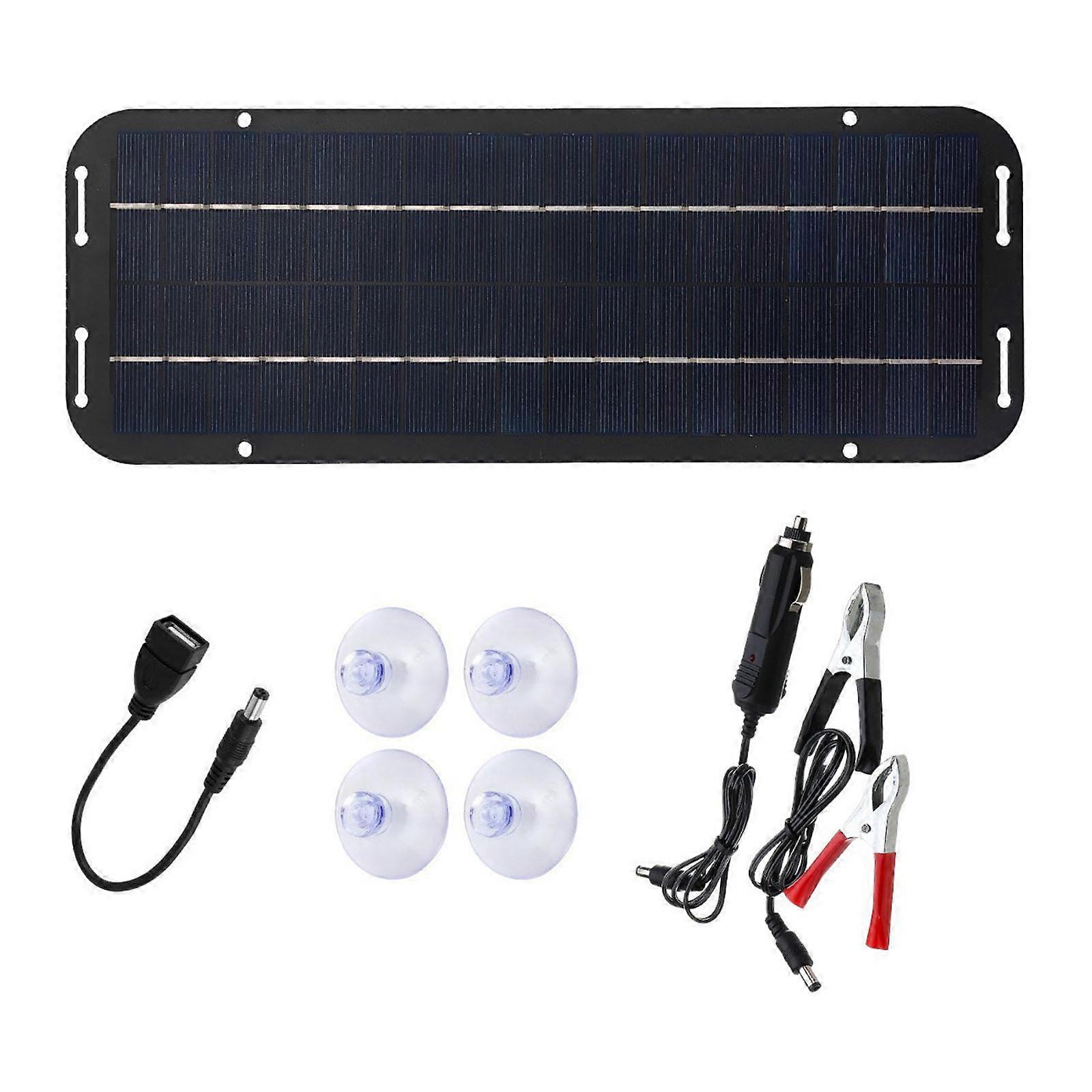 Thin Flexible Sun Panels Charging Set with Standard Accessories Easy Carry Sun Panels for Campers Cyclists Explorers Multicolor