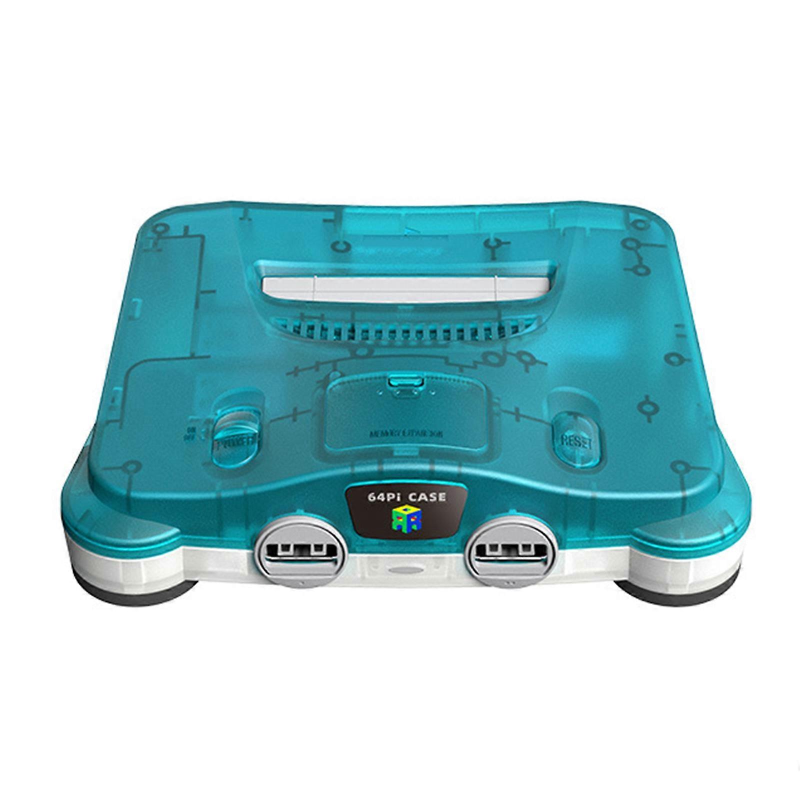 Easy Operation MetaData in Emulation Station Auto Saved 64Pi Case with Safe Shutdown and Reset Double USB Ports DIY Box Multicolor