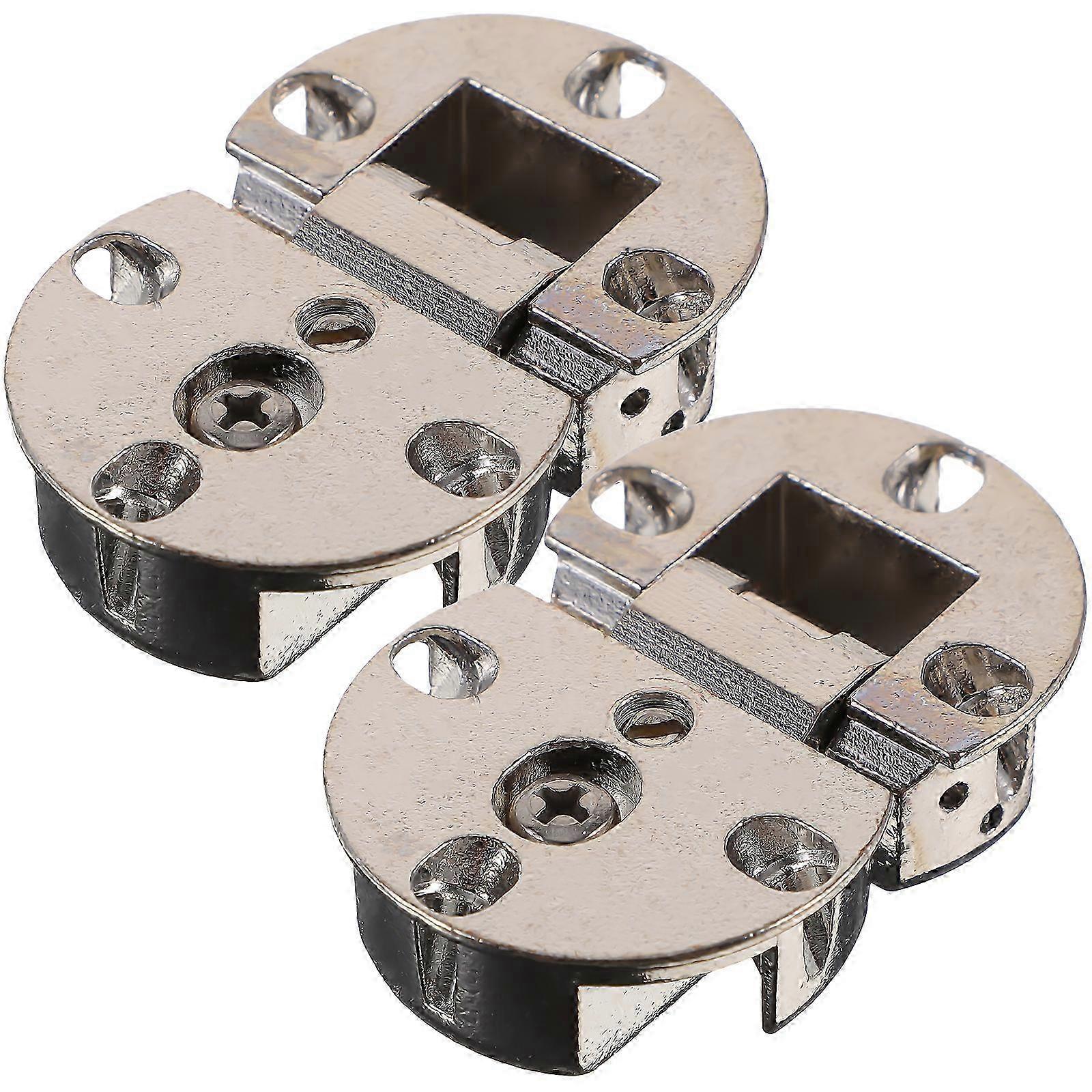 Round Tray Table Hinges with Flip Top Function - 2 Pcs Zinc Alloy Spring