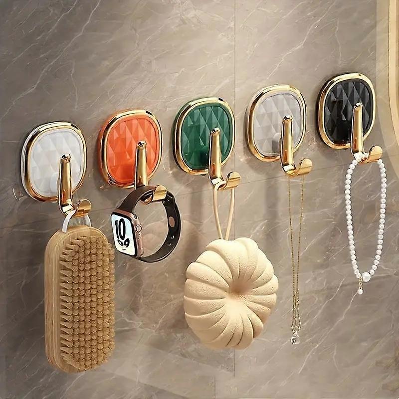 Σετ 5 τεμαχίων από ισχυρά αυτοκόλλητα άγκιστρα για χρήση στην κουζίνα και το μπάνιο, κρεμάστρες κλειδιών πόρτας χωρίς τρύπημα, πρακτικοί γάντζοι για κλειδιά και ρούχα