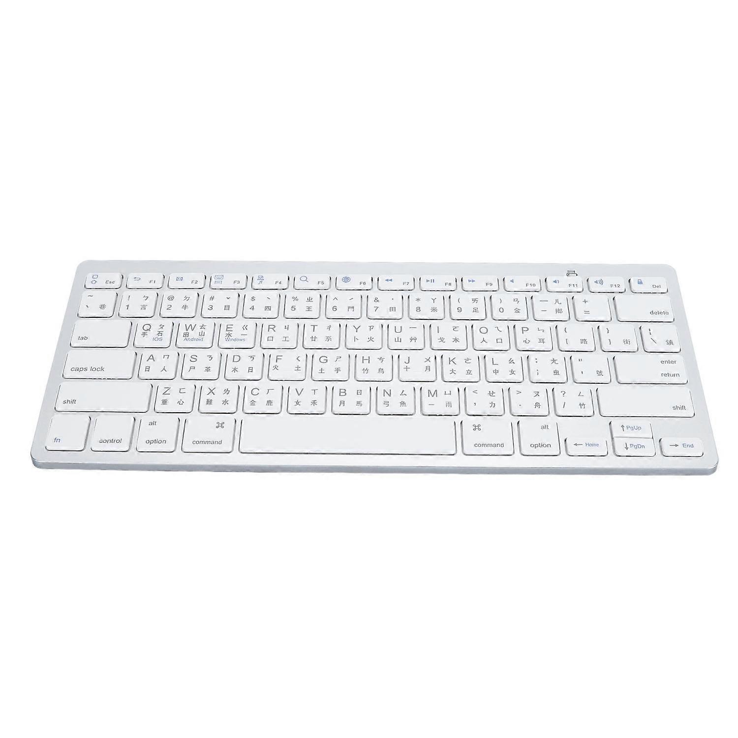 Bluetooth Keyboard Bilingual Super Slim Scissor Switch Wireless Keyboard for PC Laptop Tablet Tradit