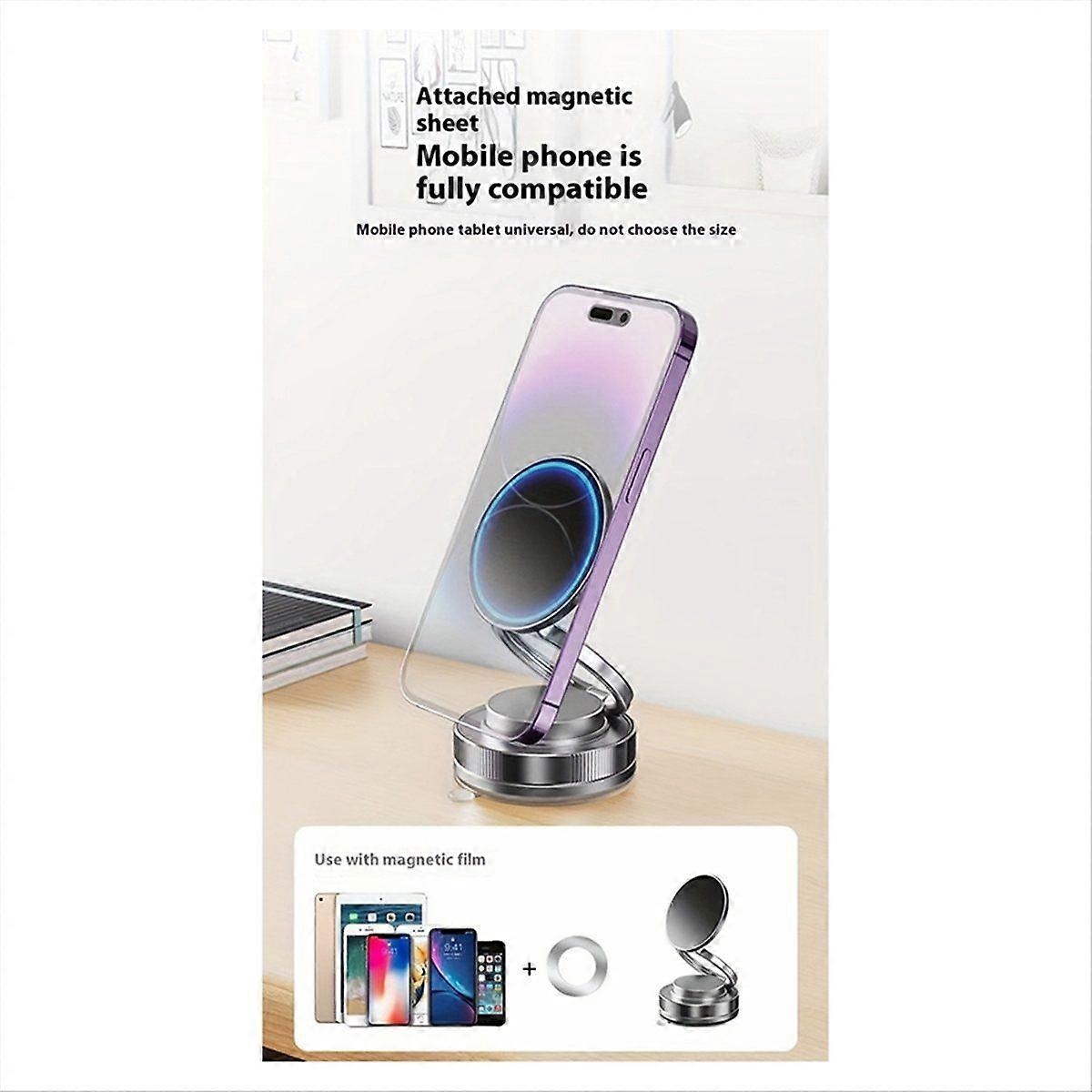 Vacuum Suction Cup Magnetic Phone Mount Foldable for Android