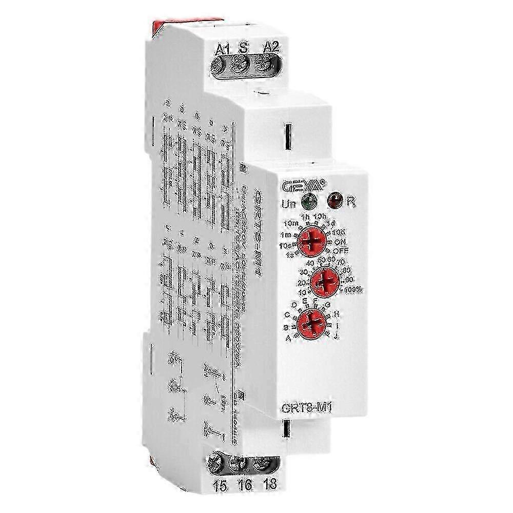 Geya Grt8-m1 On Off Time Delay Relay 16a Ac/dc12v-240v Multifunction Din Rail Automatic Timer Relay