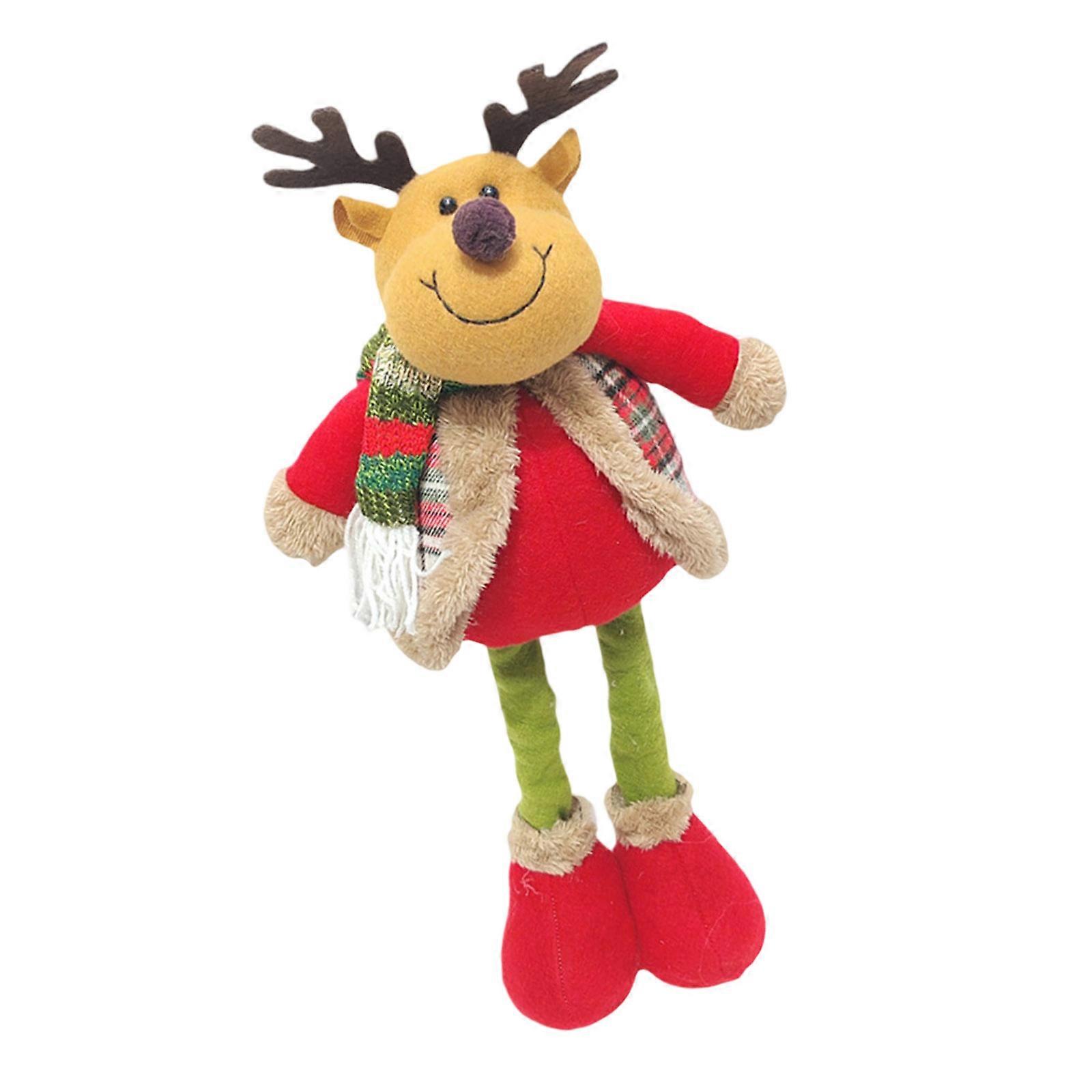 Retractable Christmas Decors Doll Safe User friendly Materials Adjustable For Tabletop Window Sill Holiday Display Multicolor