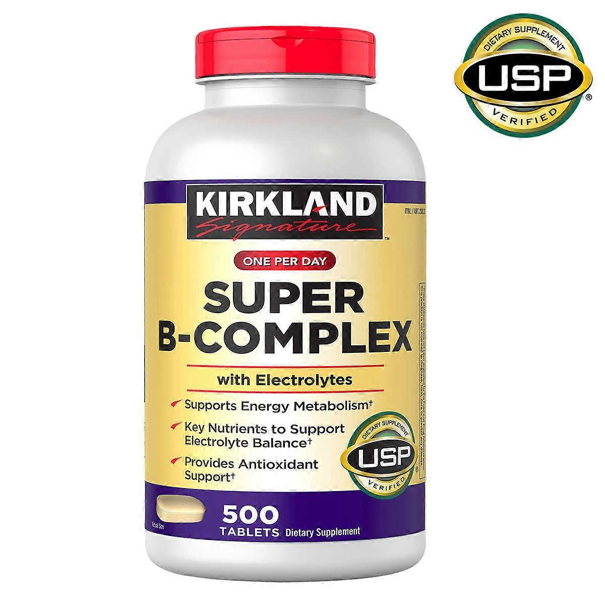 Kirkland Signature Super B-complex Tablets With Electrolytes, 500 Ea