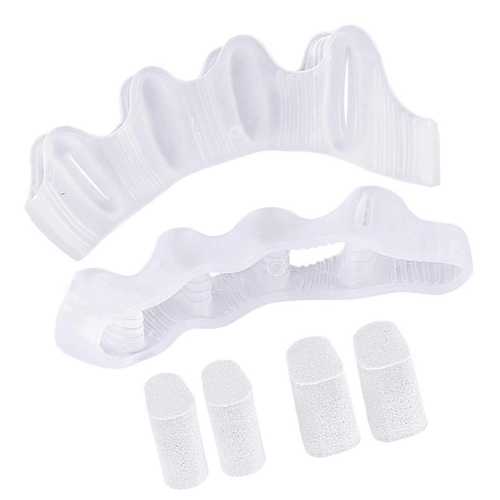 1Pair Toe Separators for Men and Women Bunions Corrector,Big Toe Spacers Foot Care for Bunions and Overlapping Toes  Transparent color
