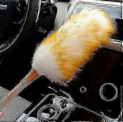 Natural Feather Duster for Cleaning Ceiling Fans, Window Blinds, Computer Screens,Bookshelves
