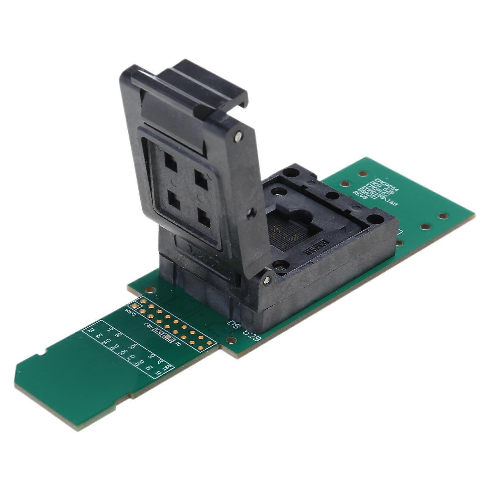 eMMC169 Chip Burning Socket eMMC169 Test Socket EMMC BGA Adapter Easy to Use for Electronic Repair Technicians Multicolor