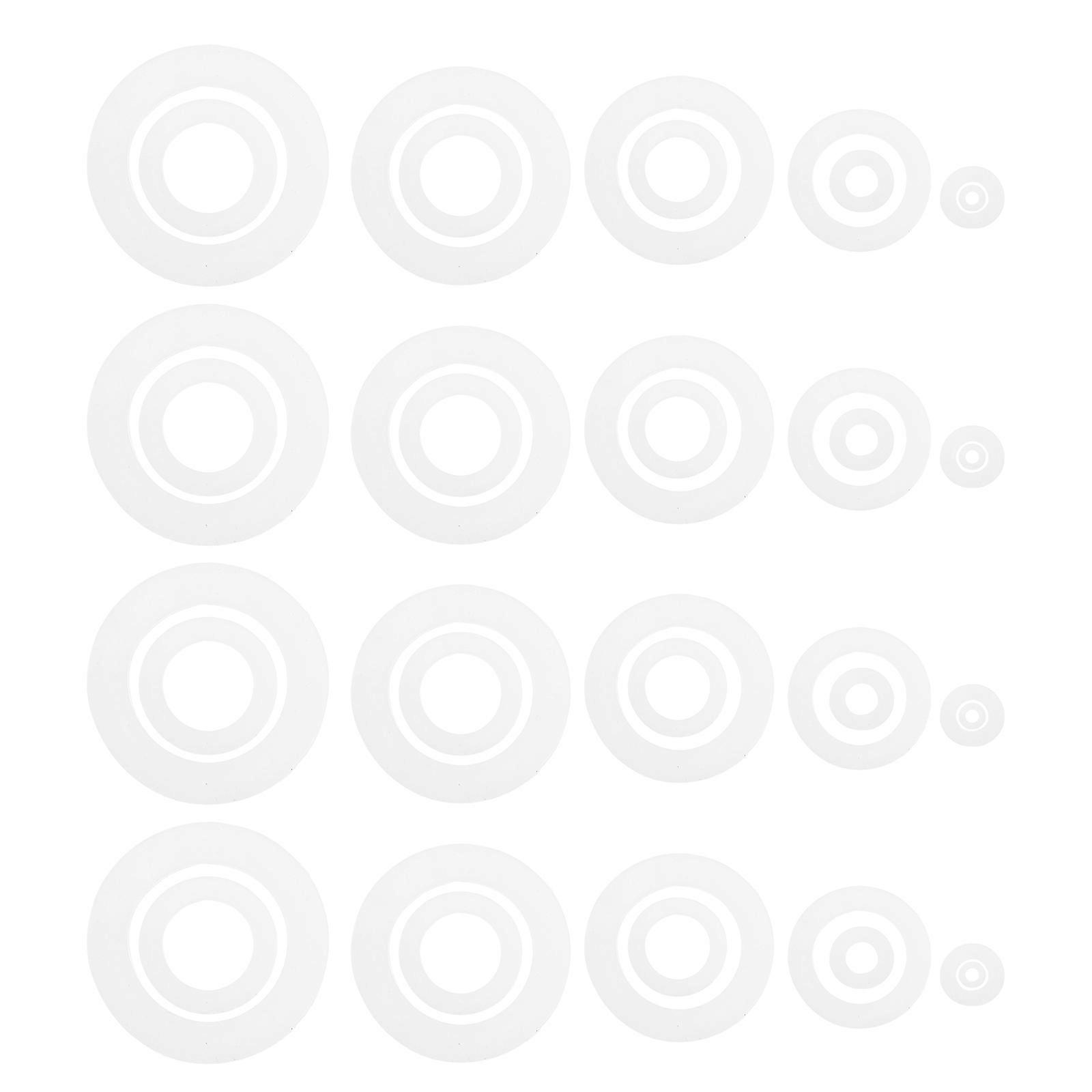 Sealing Ring Set 100Pcs White Silicone Washers Kit with Noise Reduction for Hose