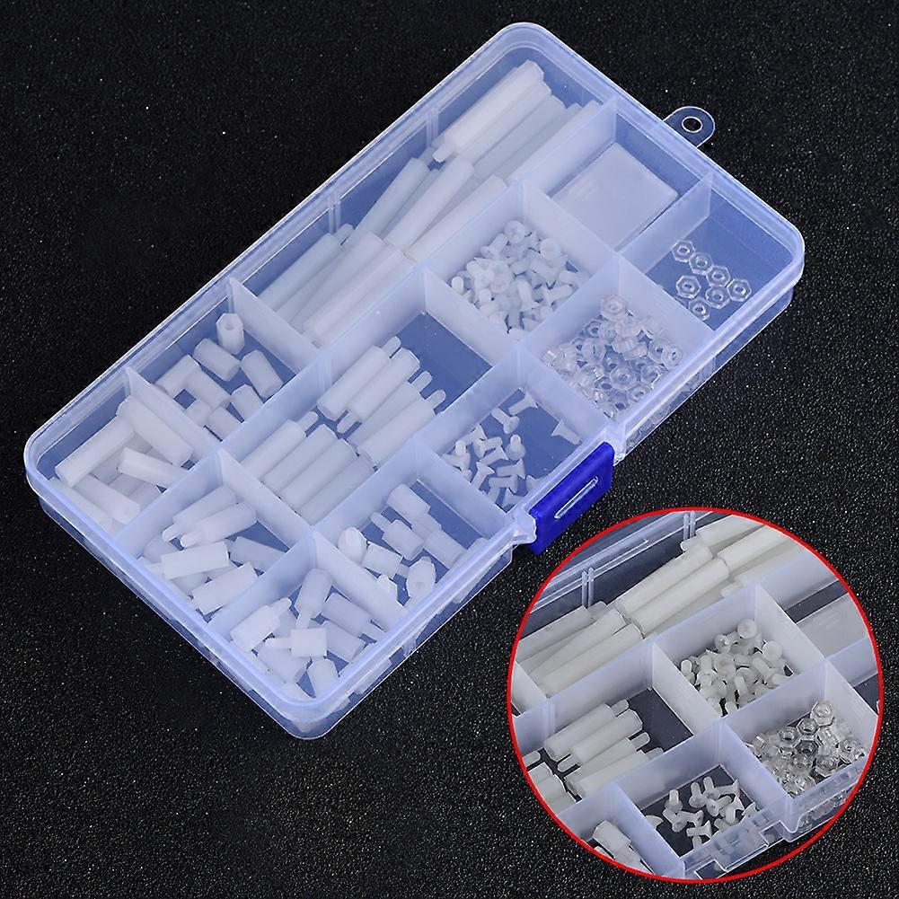 210 pcs Screws Kits Plastic Screws and Nuts with Storage Box Case for DIY Raspberry Pi 2/3