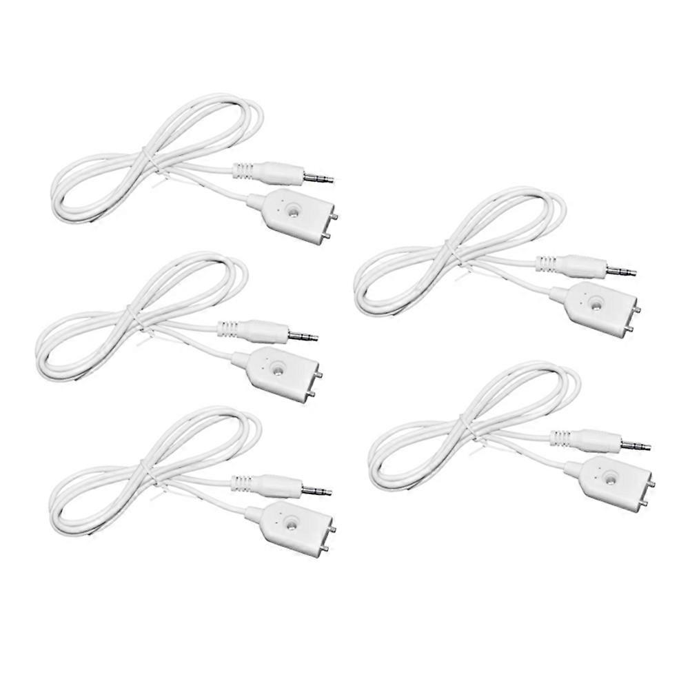 5Pcs Water Leakage Detector Sensor with 3.5 Audio Head Water Level Sensor Probe Dual Metal Poles Water Leak Level Sensor
