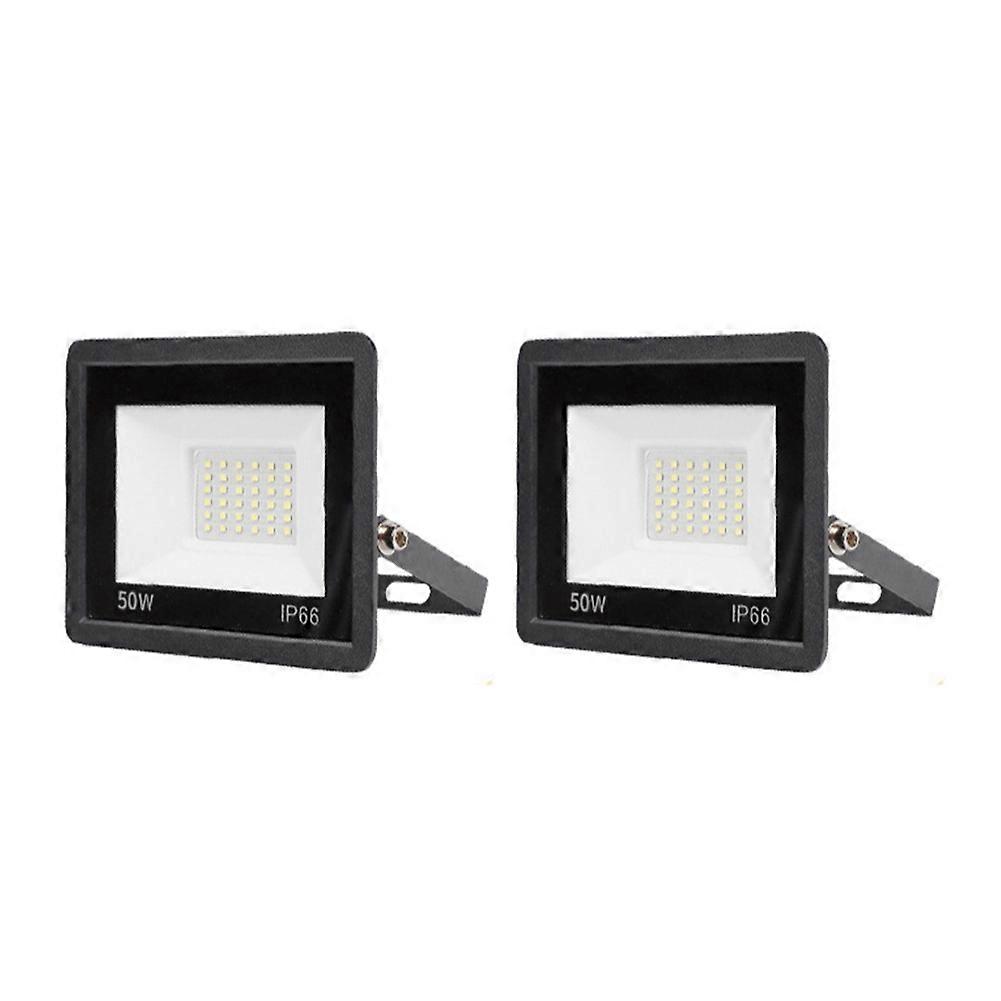 2Pcs Outdoor Security Lights 50W Super Bright PIR LED Light with External Power IP66 Waterproof Floodlight