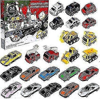Weihnachts-Adventskalender-Spielzeugset mit 24 Countdown-Fahrzeugen