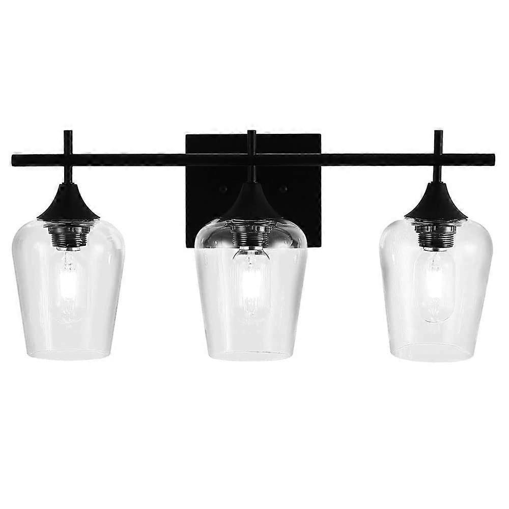 Wall Lamp 3Light Vanity Lamp Bathroom Fixture With Clear Glass Shade Over Mirror Cabinet Model WZSS