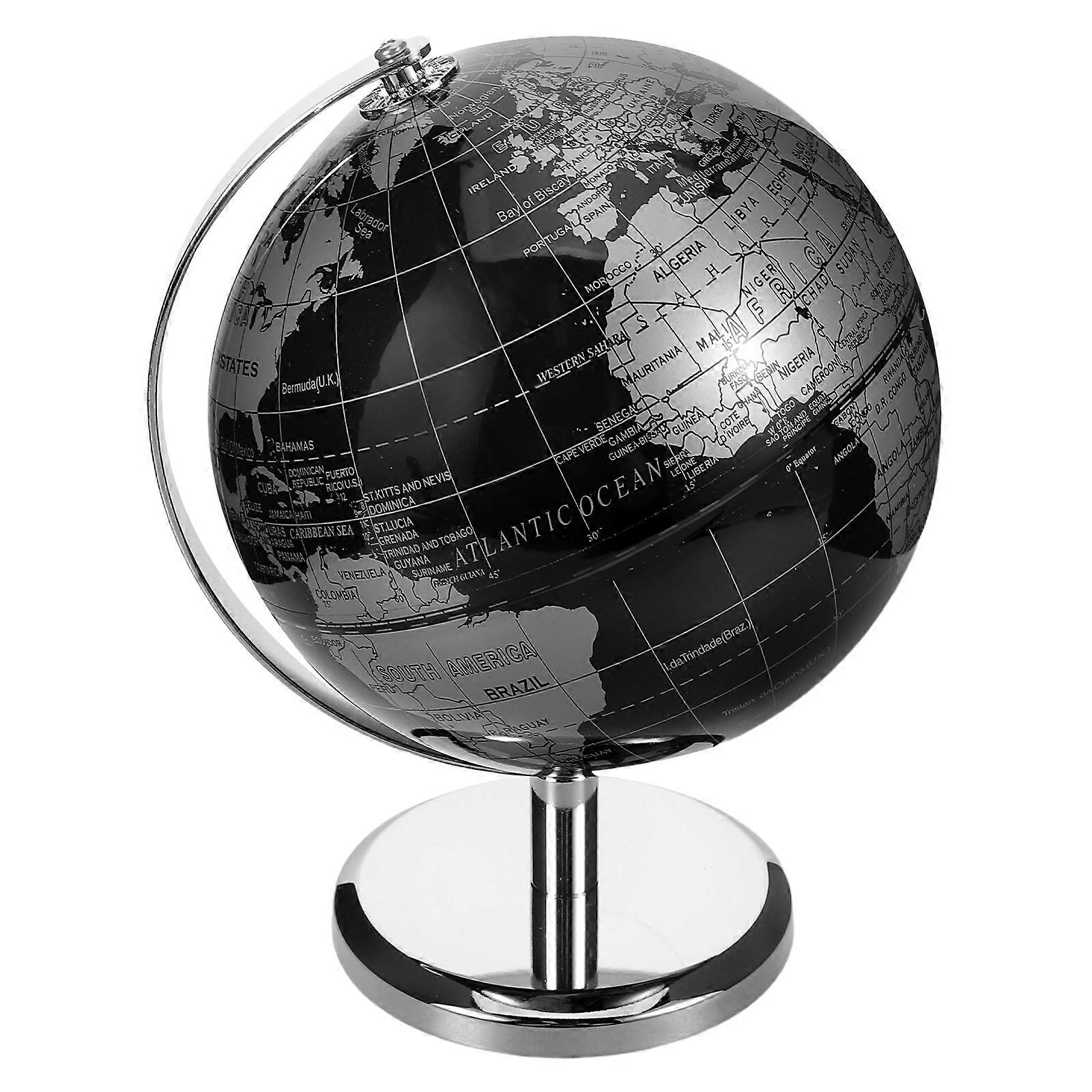 Black Vintage Desktop Globe for Home Educational Display