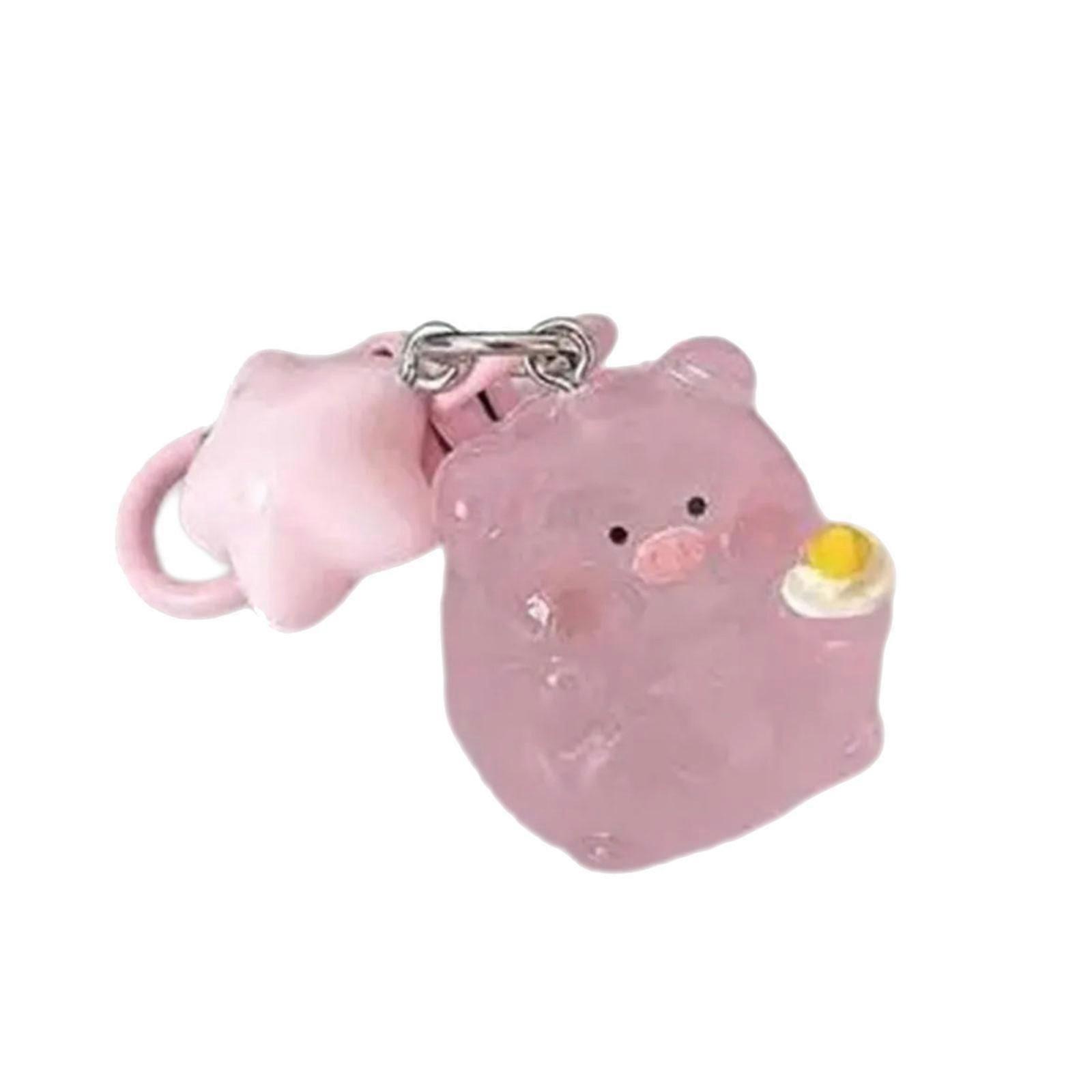 Elegant Charm Soft Sturdy Resin Piggy Keychain Charm Pendant with Sturdy Star Pendants for Unique Personalize Styles