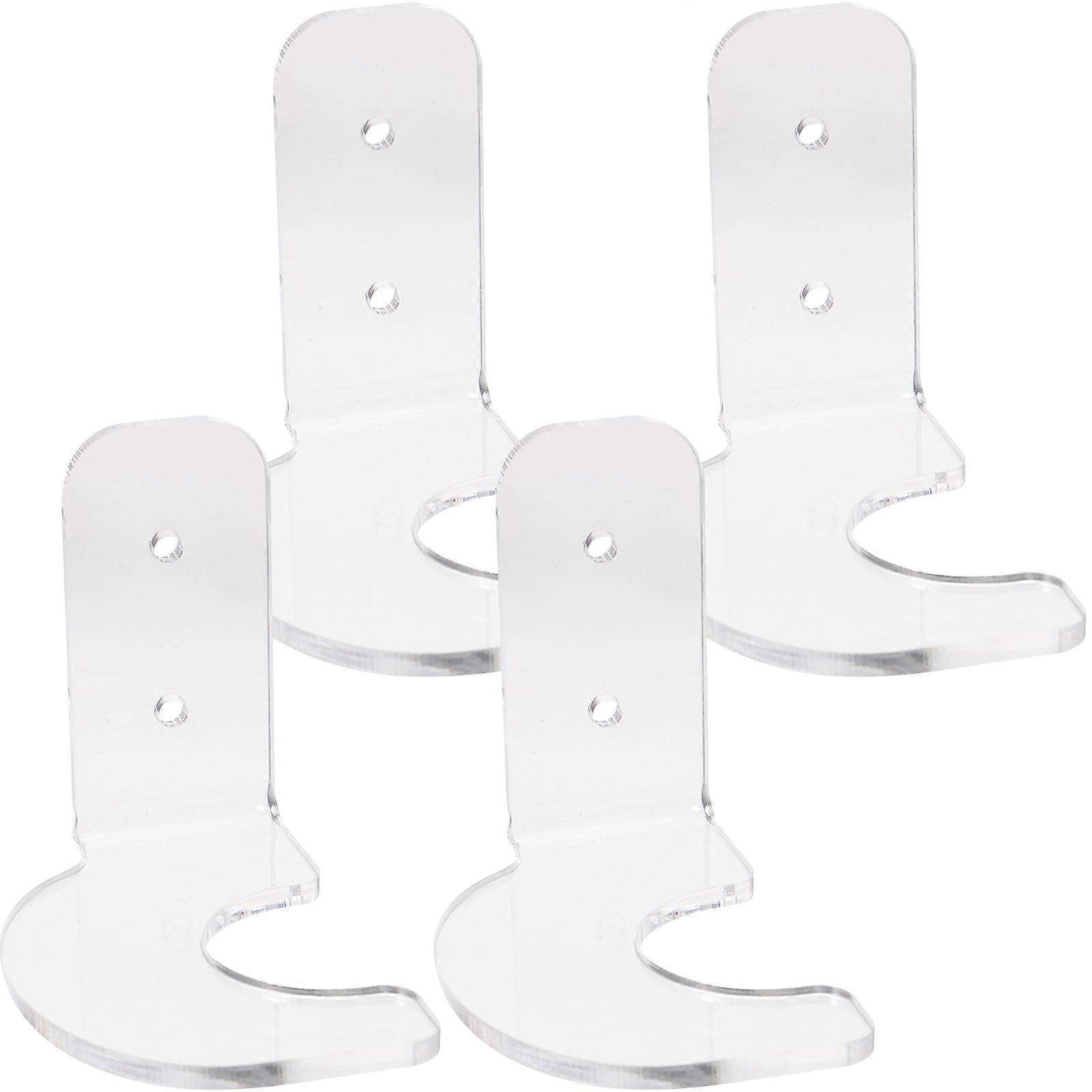Baseball Bat Wall Mount Display Holder For Baseball Fans In Transparent Acrylic Design With Storage Function 3 Sets