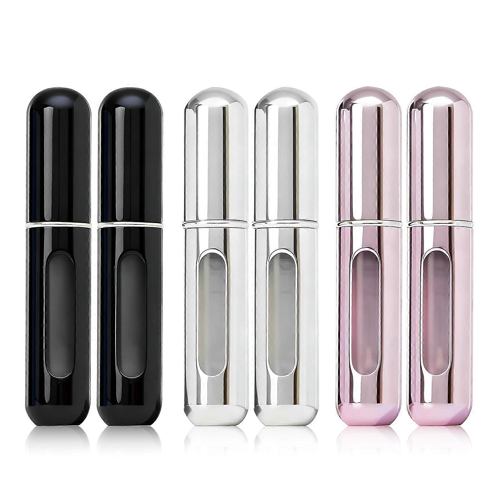 Travel Perfume Atomizer 6pcs 5ml LeakResistant Bottom Filling Mini Refillable Spray Bottles
