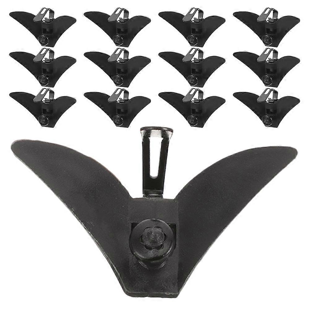 Black Bow Tie Clips Metal Plastic Hardware for Tie Use 20Pcs Set