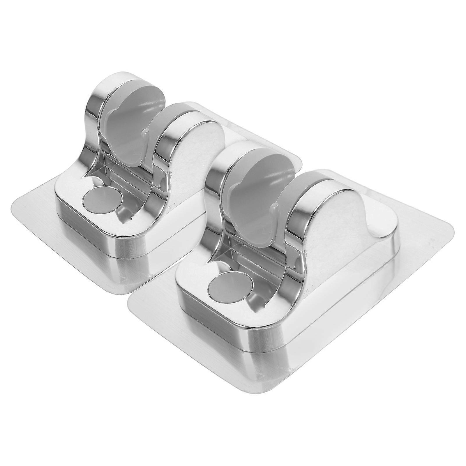Bathroom Showerhead Holder Flower 2Pcs No-Drill Self Adhesive Bracket