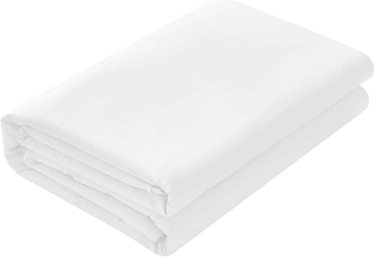 Luxurious Flat Sheets 800 Thread Count - 100% Egyptian Cotton 1 Piece Flat Sheet (Top Sheet) White Solid Color King Size (102 x 108) White (Solid) Ki