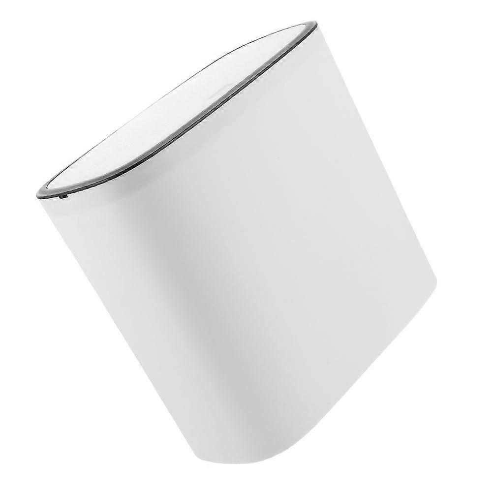 Garbage Can Waste Bin for Home Use White Plastic Trash Container