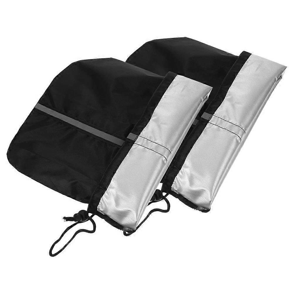 Car Side Mirror Covers Protective Cover for Snow 2Pcs Black