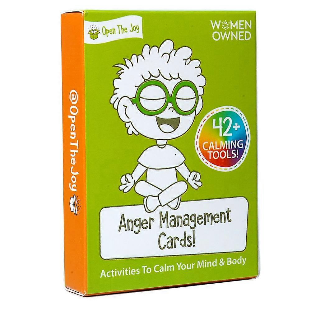 Anger Management Cards for Kids Open The Joy Control Feelings with a Fun Card Game 42pcs Prompt Cards to Boost Emotional