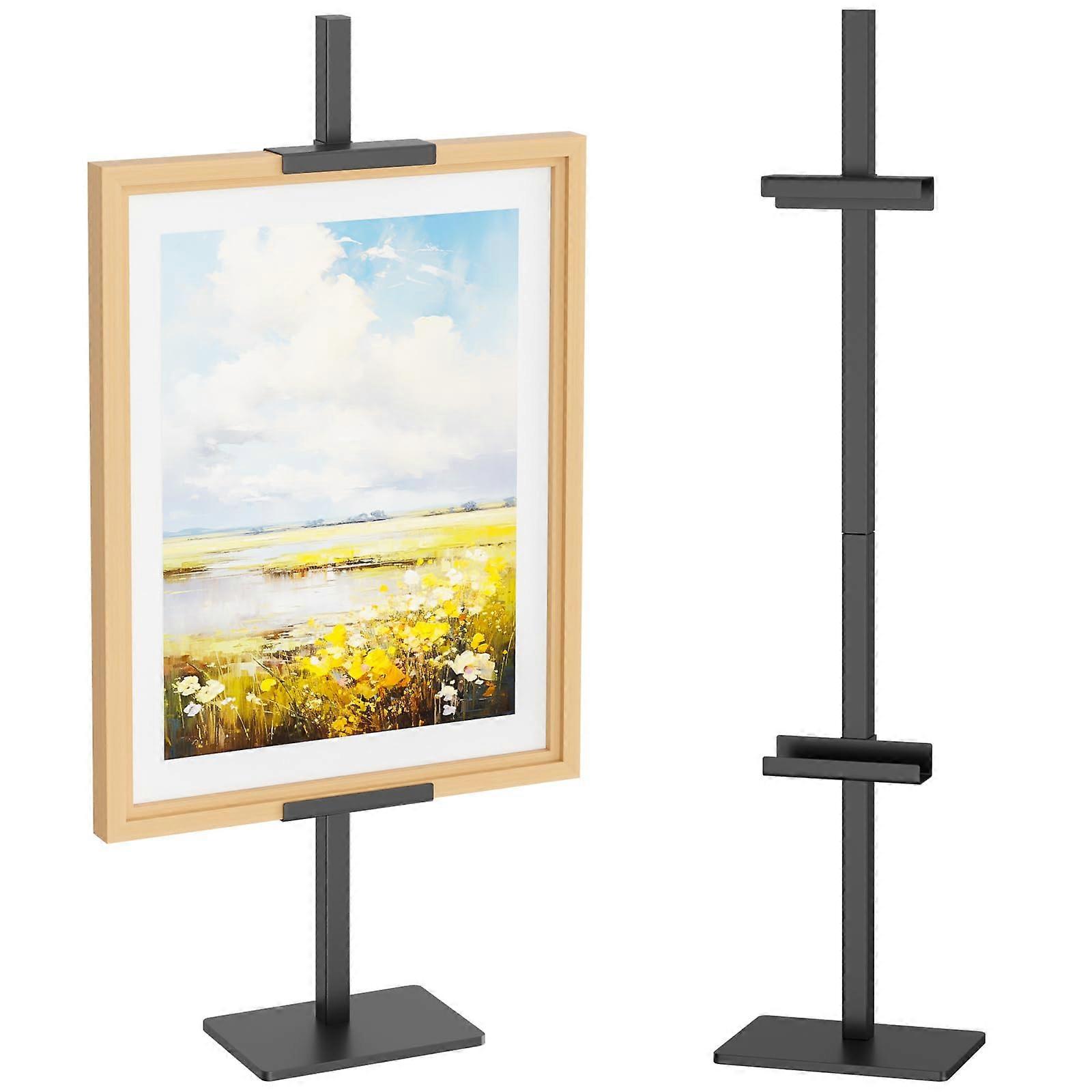 Adjustable Picture Frame Stand with Sturdy Steel Base for Tabletop Photo Display, Holds Up to 29'
