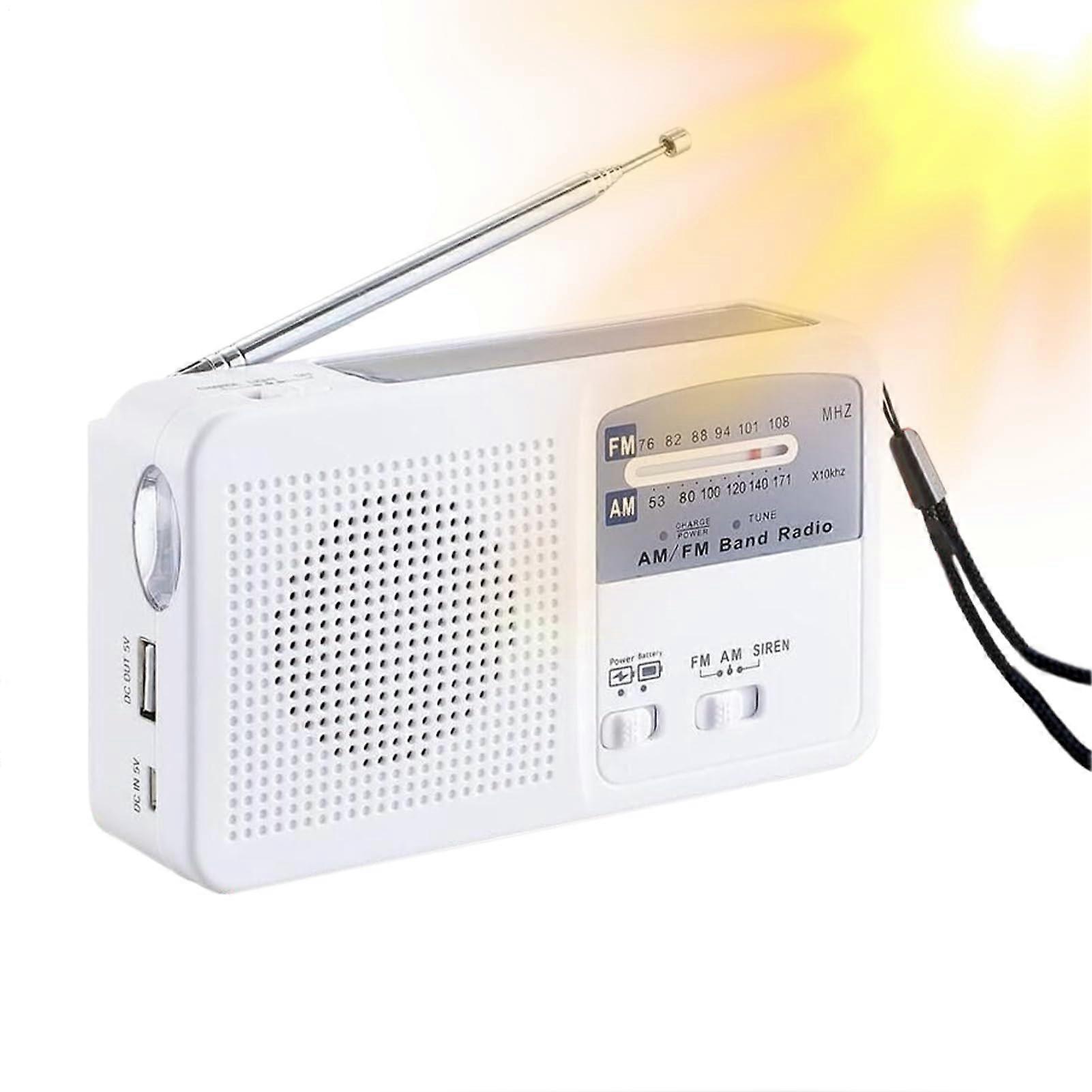 Hand Crank Radio Portable Receiver With BuiltIn Flashlight, Multifunctional Outdoor Audio Player For Hiking And Travel