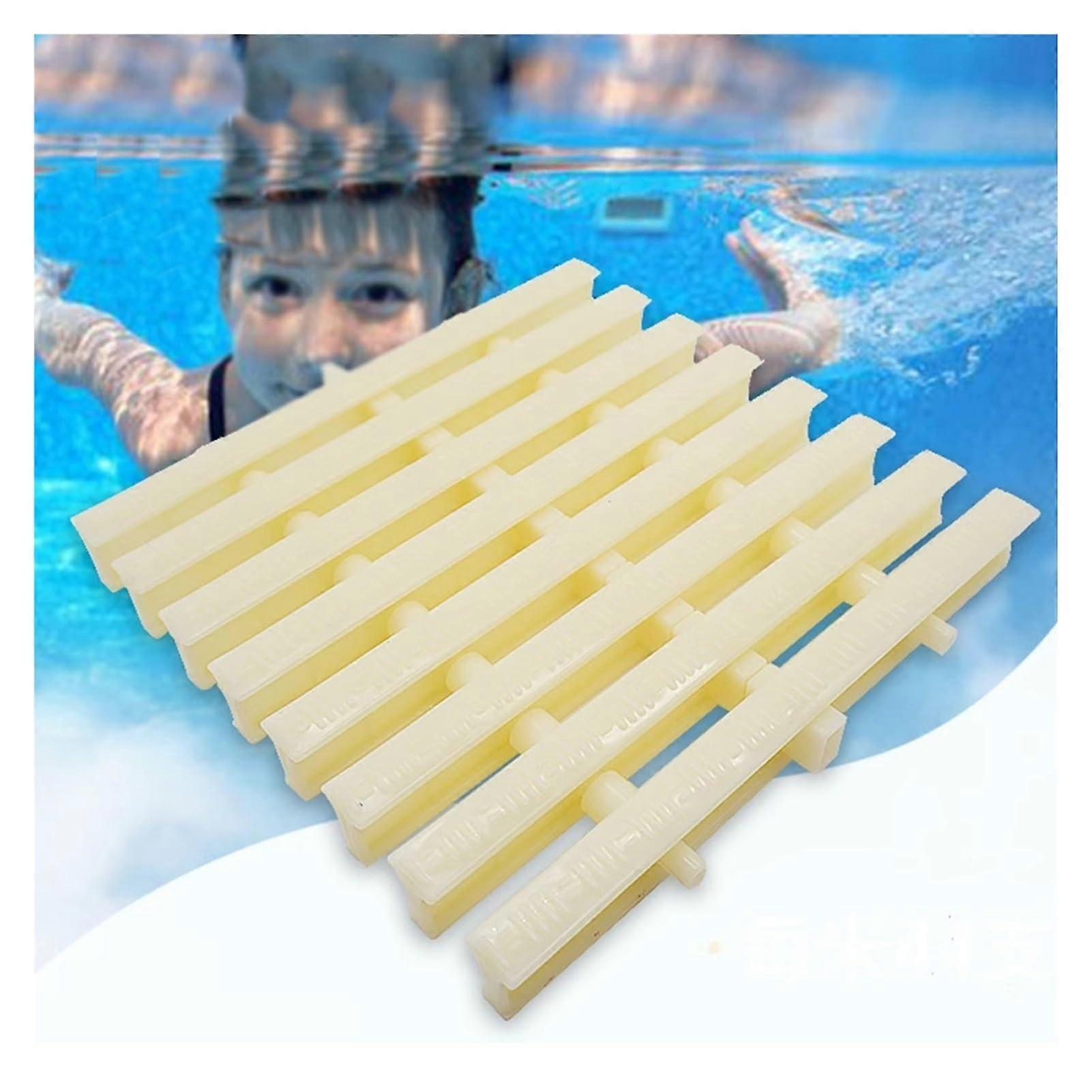 Swimming Pool Drainage Overflow Grating 18 Cm Spliceable Strip Drain Grating EasyClean Drain Cover 250 Kg 4 Pcs Color1