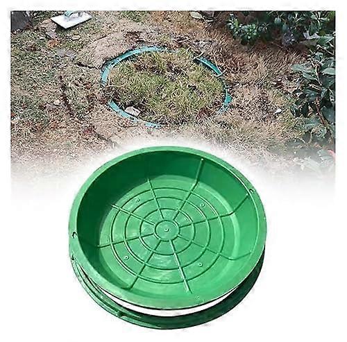 Portable Invisible Drain Cover Durable Round Resin Green 80 cm (31.5 in) For Seamless Lawn And Courtyard Integration