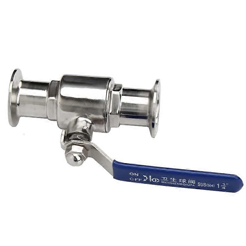 Sanitary 2 Way Ball Valve Tri Clamp Stainless Steel 304, 3/4 In 1 In 11/2 In 2 In, Ferrule Type, Homebrew Compatible