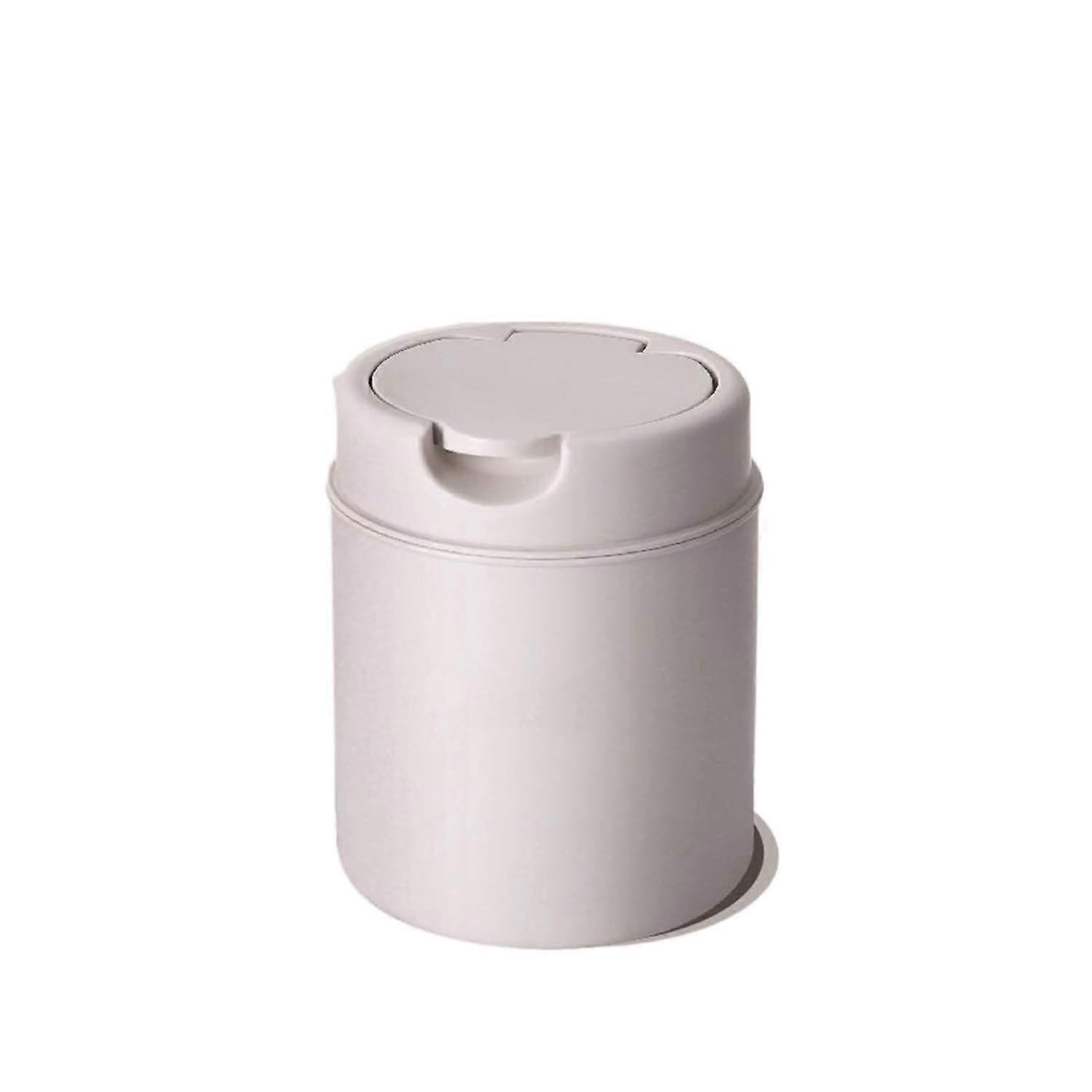 Small Trash Can with Lid, Slim Compact Waste Bin for Kitchen or Office, Mini Swing Lid Garbage Bin