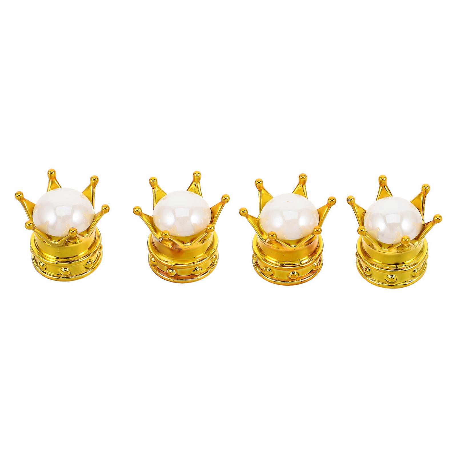 Universal Car Tire Valve Cap Tiara Style Protective 16Pcs Pack