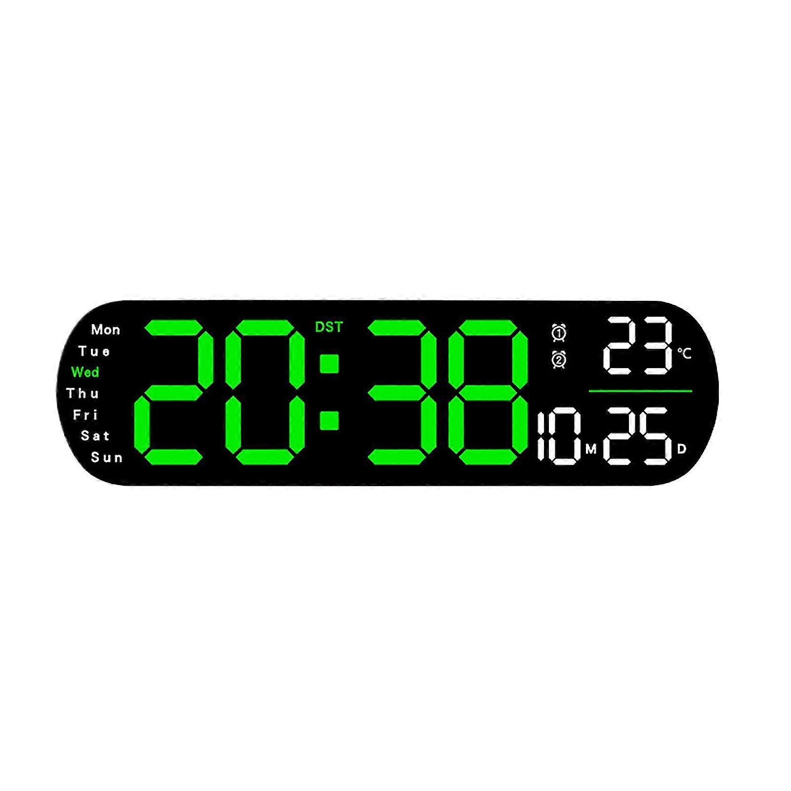 Multifunctional Clock With Large Screen Led Display Temperature/time/date/week Living Room Timer