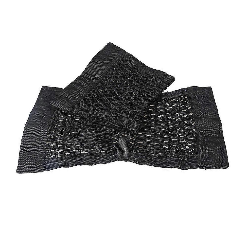 Black Car Trunk Double Layer Net Bag for Storage with Polyester Material Fits Various Installation Positions