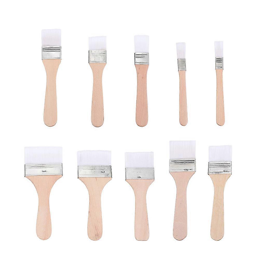 Durable Nylon Paint Brush Set for Home with 10Pcs Practical Paint Brushes
