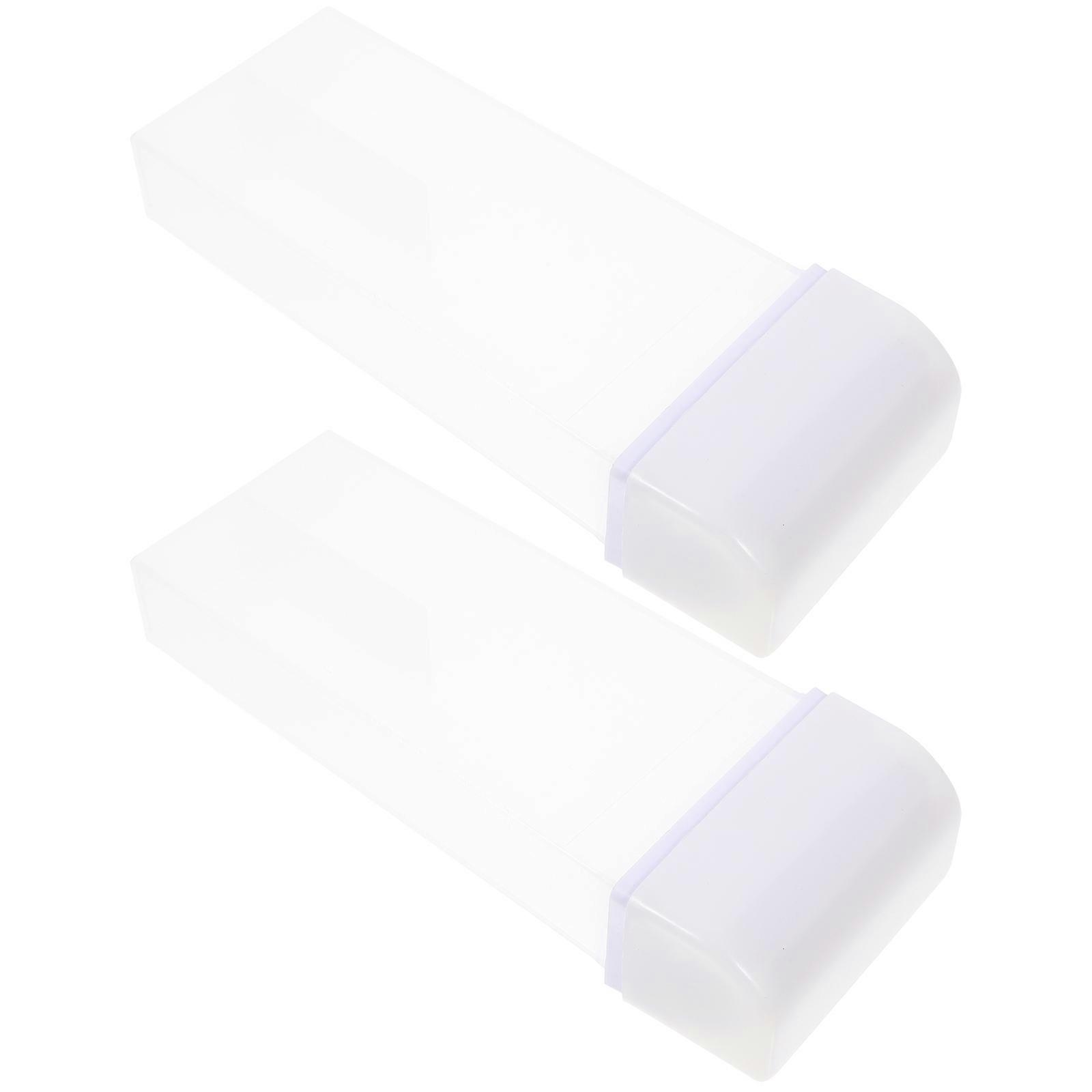 Wax Storage Bottle for Storage 2Pcs White ABS Material Practical Depilatory Use