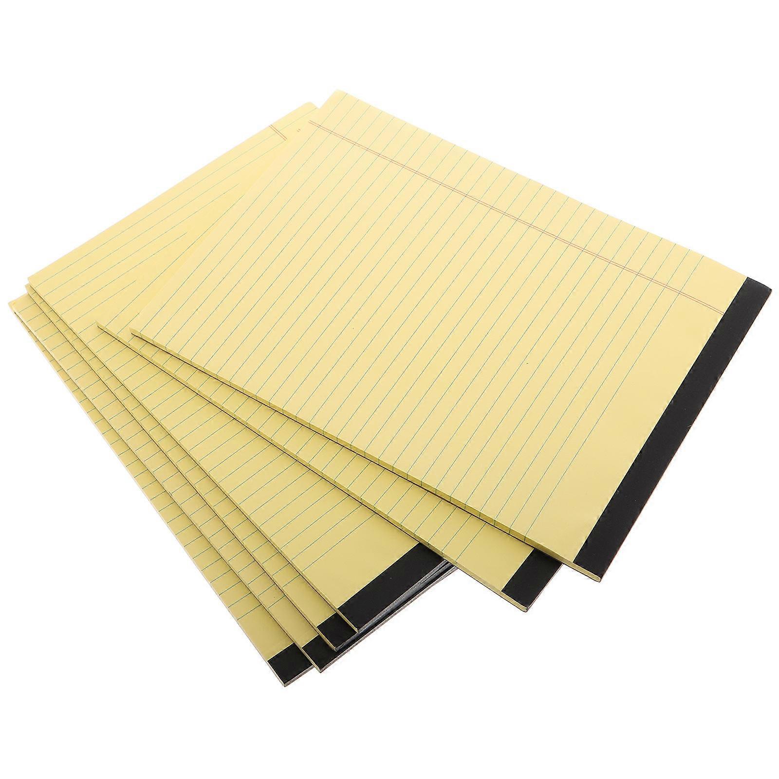 Yellow Lined Legal Pads for Notes 6Pcs A4 Tearable Notepad with Sections