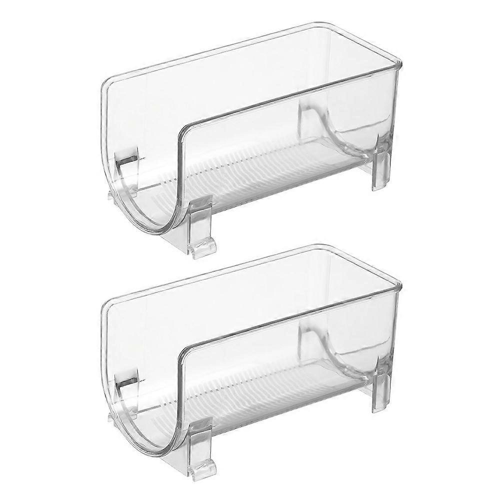 Transparent Plastic Wine Rack for Storage Drawer Style 2Pcs Stackable