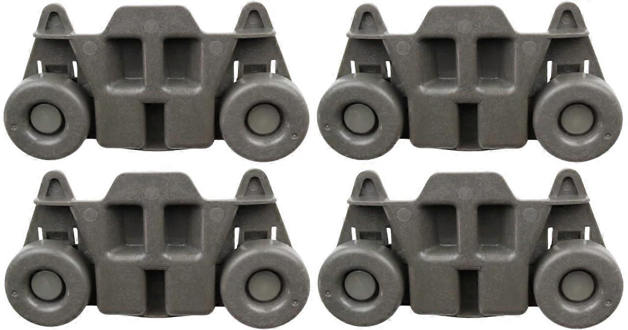 4 Pack Dishwasher Lower Rack Wheels for KitchenAid KUDS30FX Series Quick Tool Install