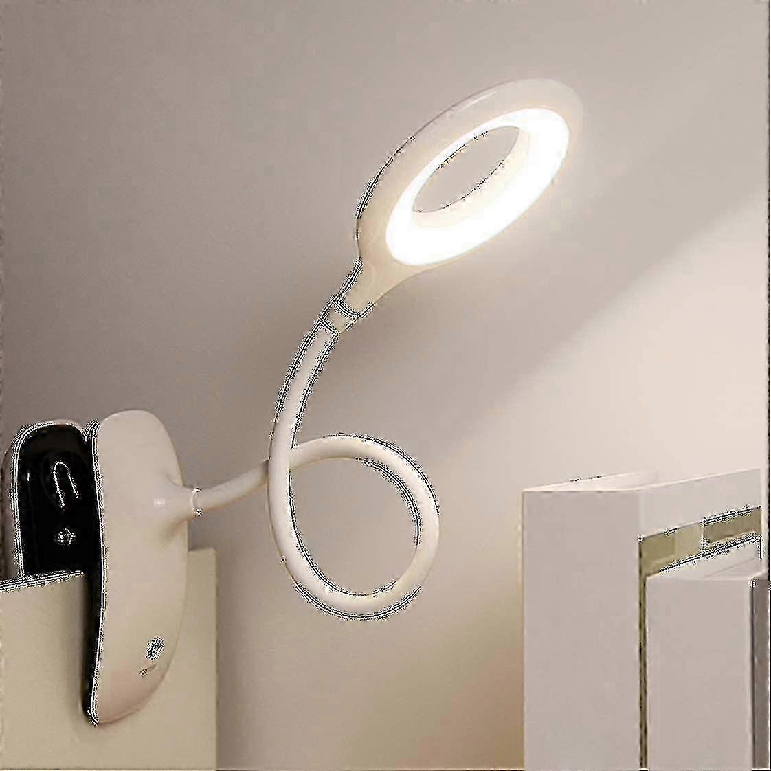 2025 Dimmable Clip Light for Bed Headboard - USB Rechargeable Reading Lamp