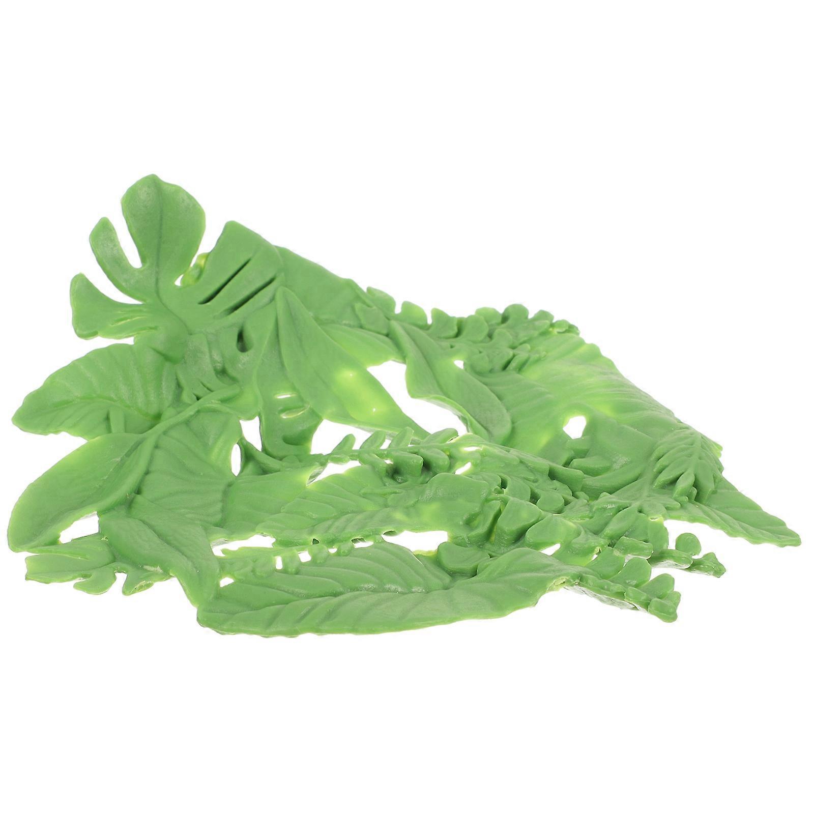 Simulation Leaf Model Miniature Leaf Decor for Micro Landscape Supply 4Pcs