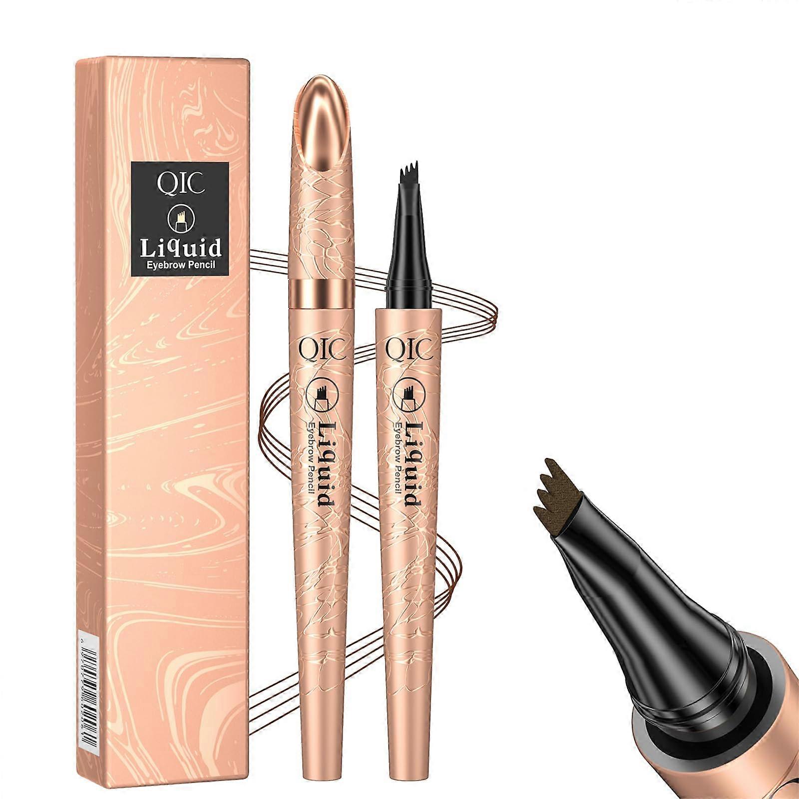 Waterproof Microblade Eyebrow Pen Light Brown with Precision Tip for Natural Long Lasting Brows