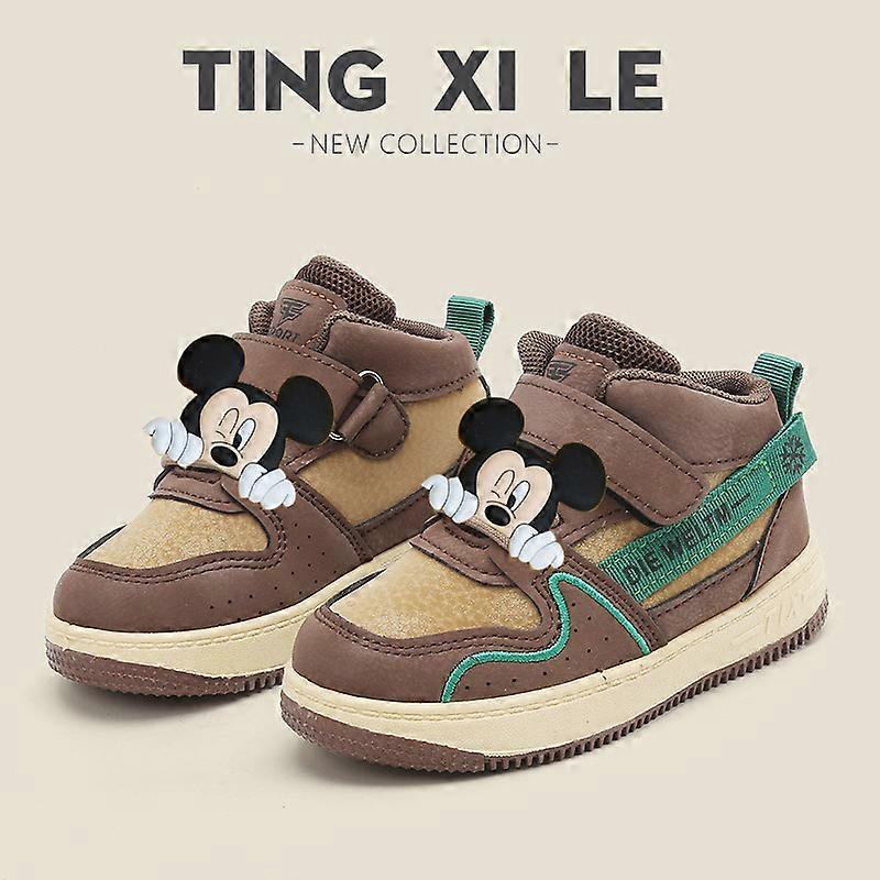 Disney Children Sports Shoes Girls New Spring  Autumn boy Sports Dad Shoes Girls' Big mickey mouse Dirt-Resistant Casual Shoes