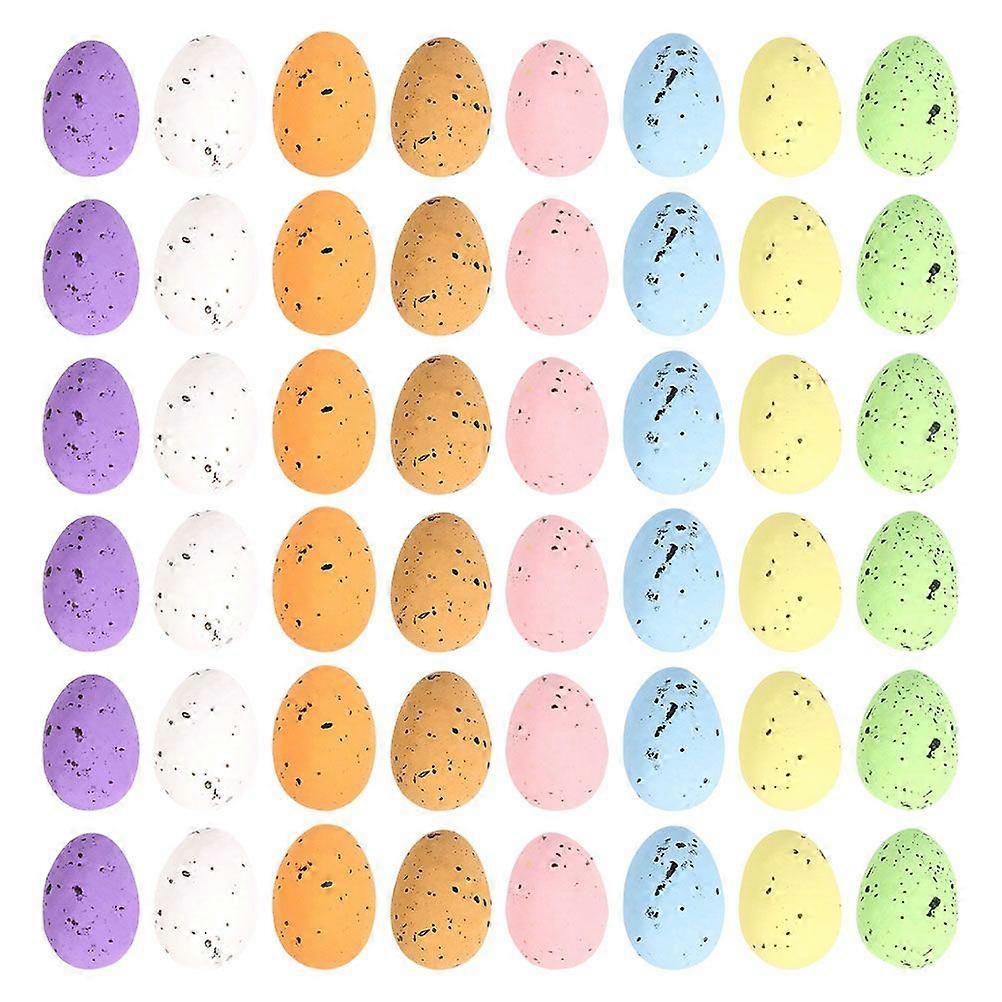 100Pcs Small Foam Eggs Decorations Easter Party Decorative Egg Models Colored Foam Eggs Decors